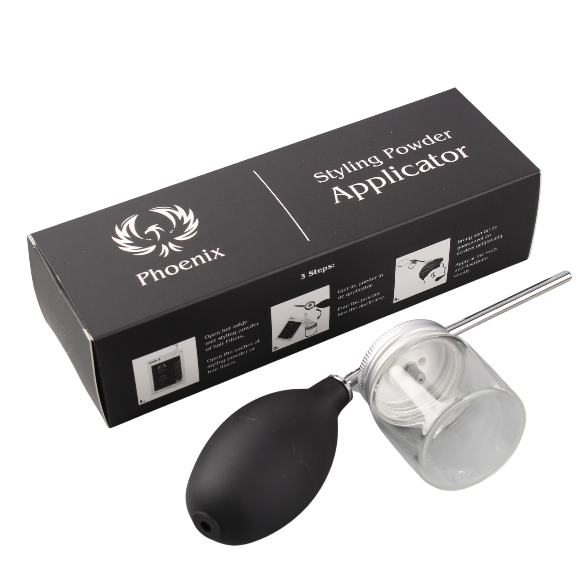 Styling Powder en Haarvezels Applicator – Phoenix Hair Products