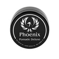 Phoenix Pomade Deluxe op witte achtergrond. Waterbasis pomade met sterke hold, hoge glans en langdurige controle voor een strak of klassiek kapsel.